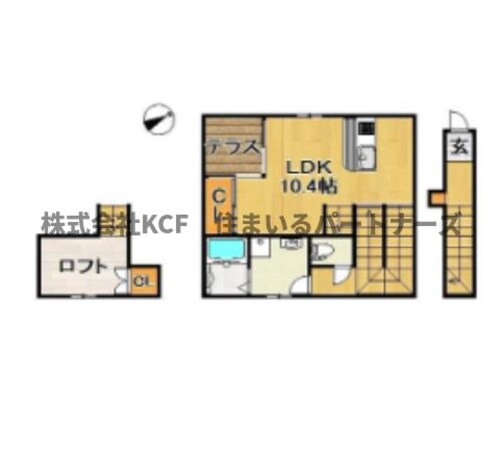 久留米大学前駅 徒歩6分 2階の物件間取画像